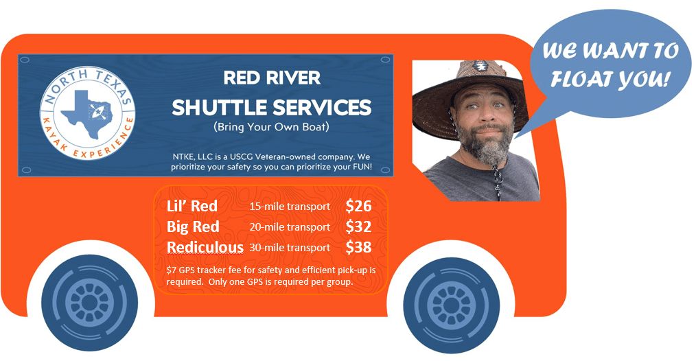 Red River Shuttle services Kayaking _ Kayak Rentals _ North Texas Kayak Experience